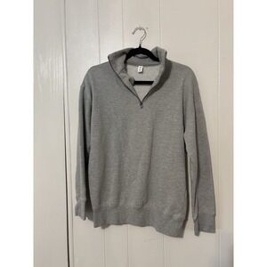 BP Women's XSMALL Gray Mock neck Quarter Zip‎ Sweatshirt NWOT